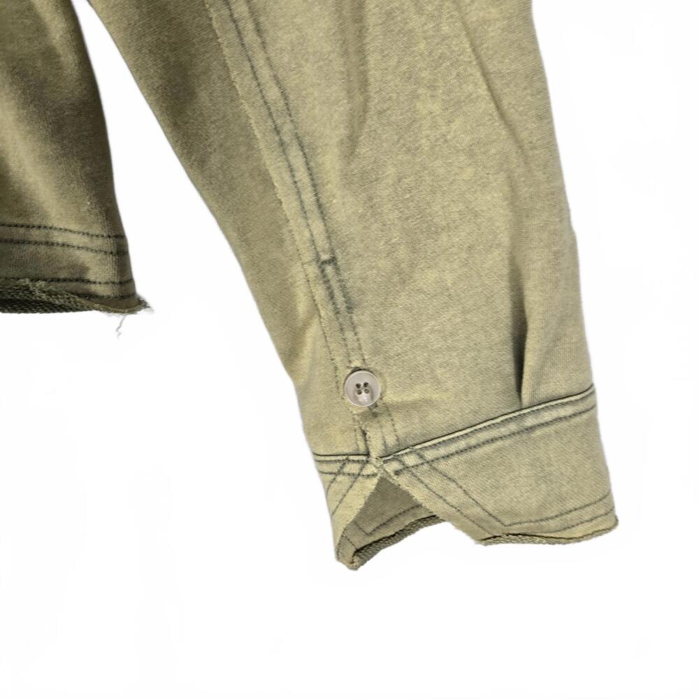 Mystree Sage Green Mineral Wash Shacket Button Up Utility Jacket Women's Large - Picture 3 of 7